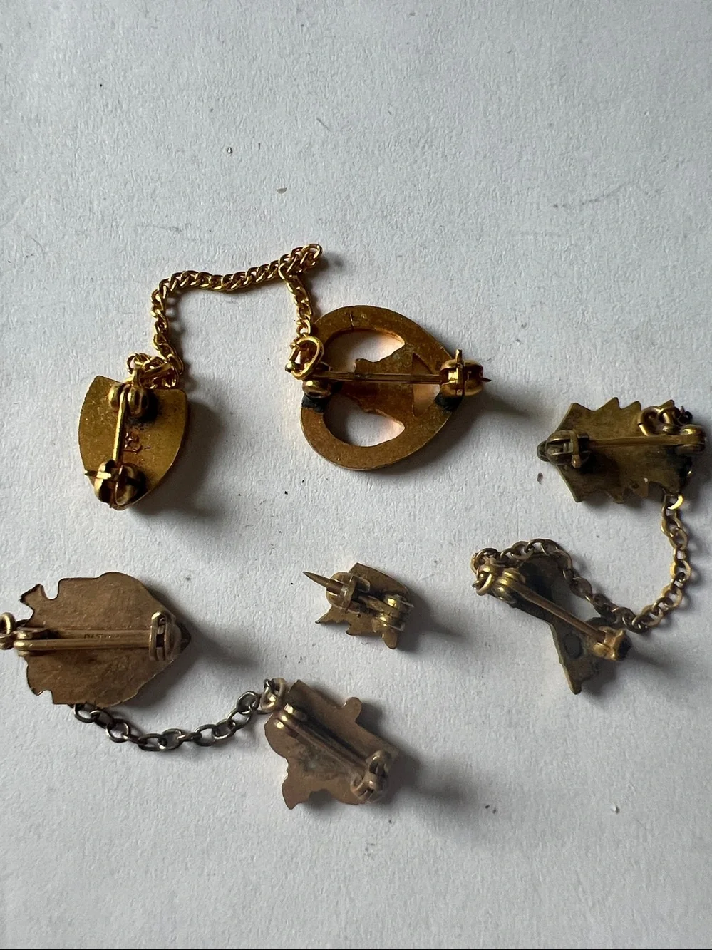 Lot 10k gold filled antique lapel pins 40s